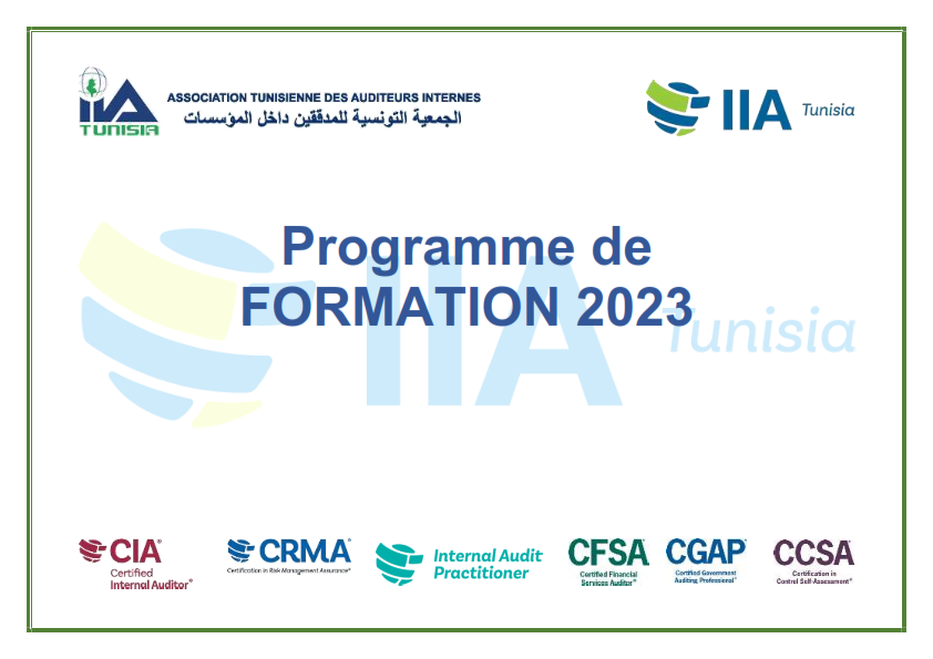 IIA Tunisia Programme de Formation 2023 1